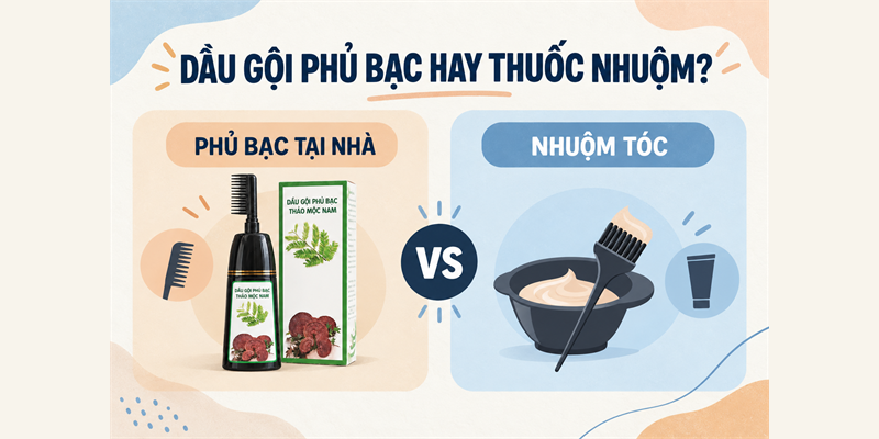 Dầu Gội Phủ Bạc Và Thuốc Nhuộm Tóc Khác Nhau Thế Nào?