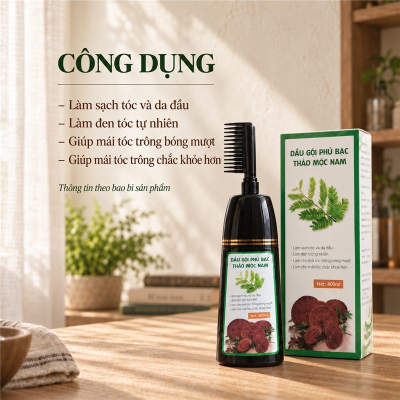 Dầu Gội Phủ Bạc Thảo Mộc Nam