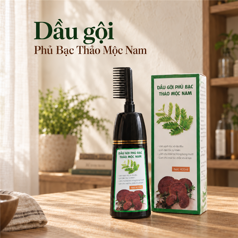 Dầu Gội Phủ Bạc Thảo Mộc Nam